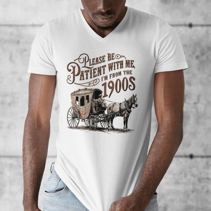 Please Be Patient With Me I'm From The 1900s Vintage Funny Men's V-Neck T-Shirt