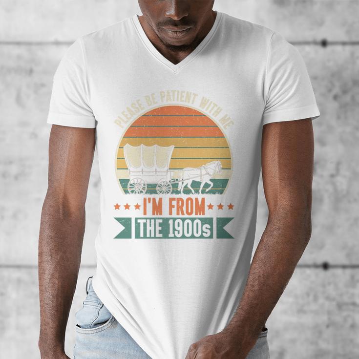 Please Be Patient With Me I'm From The 1900s Vintage Humor Premium Men's V-Neck T-Shirt