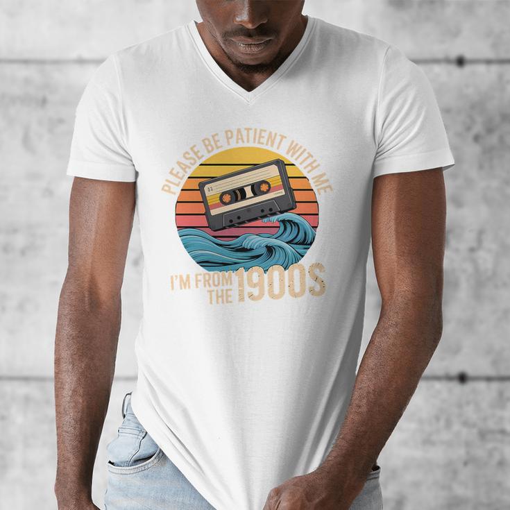 Please Be Patient With Me I'm From The 1900s Vintage Humor Premium Tri-Blend Men's V-Neck T-Shirt