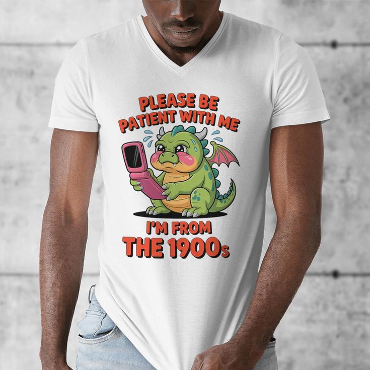 Please Be Patient I'm From The 1900s Vintage Men Women Premium Tri-Blend Men's V-Neck T-Shirt