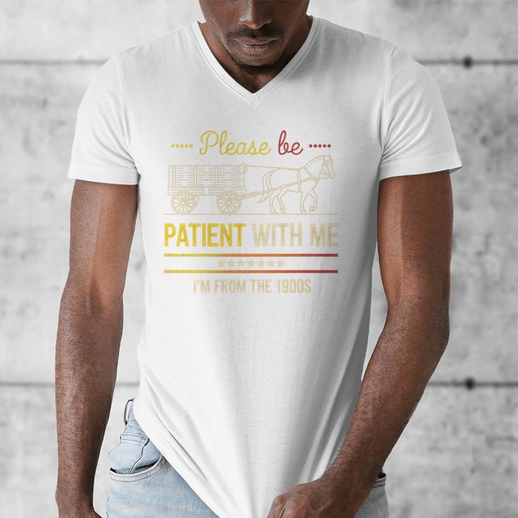 Please Be Patient With Me I'm From The 1900s Vintage Sarcasm Premium Men's V-Neck T-Shirt