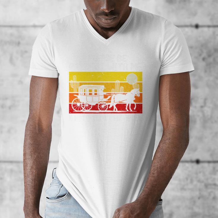 Please Be Patient With Me I'm From The 1900s Vintage Sun Set Premium Men's V-Neck T-Shirt