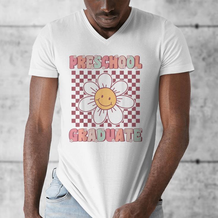 Preschool Graduation Graduate Cute Groovy Last Day Of Pre K Men's V-Neck T-Shirt