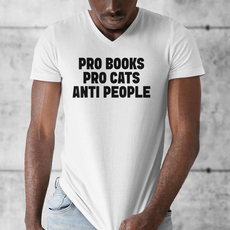 PRO Books PRO Cats Anti People Men's V-Neck T-Shirt