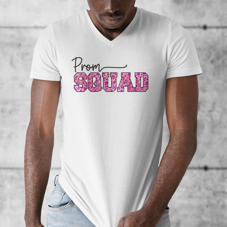 Prom Squad Prom Graduation Class Of 2024 Leopard Matching Men's V-Neck T-Shirt
