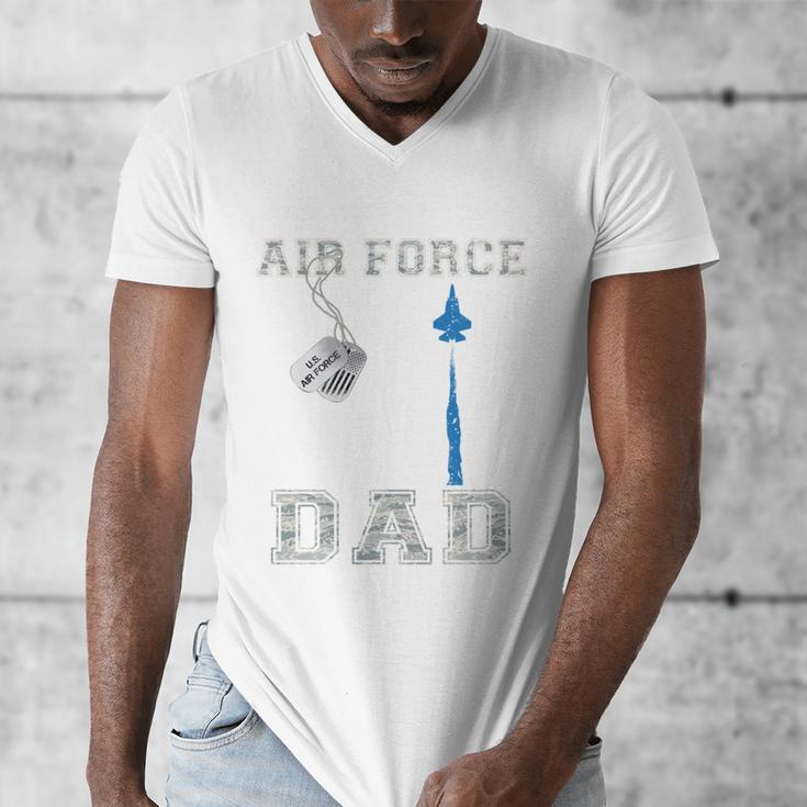 Proud Air Force Dad US Air Force Graduation Dad Men's V-Neck T-Shirt