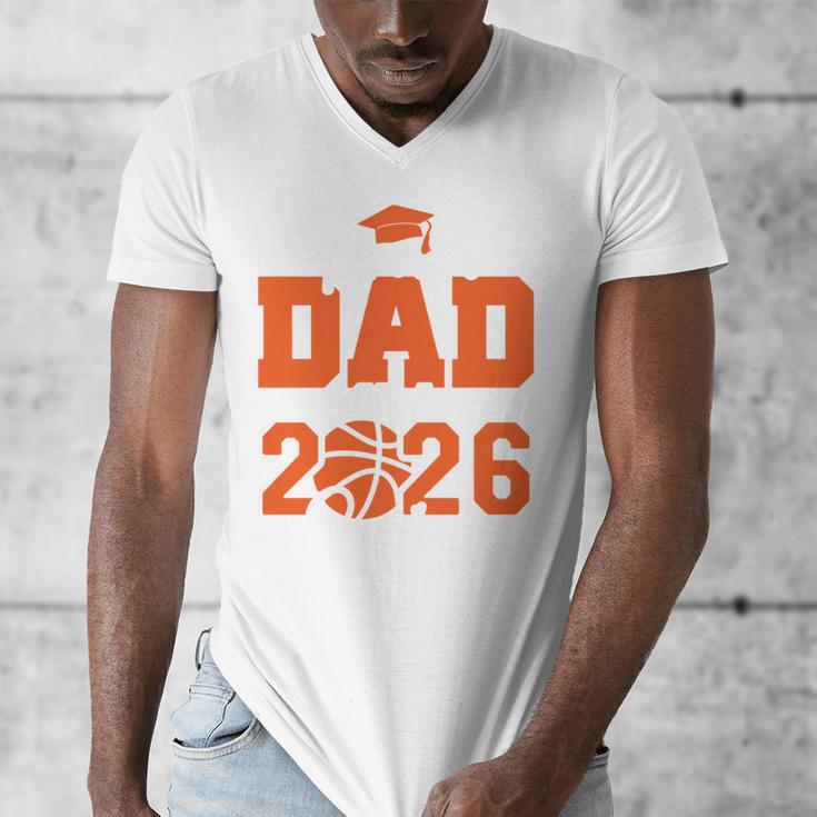 Proud Dad Of A 2026 Senior Basketball Graduation Family Men's V-Neck T-Shirt