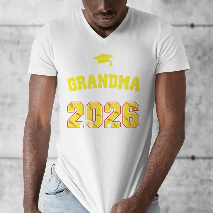 Proud Grandma Of A 2026 Senior Softball Graduation Matching Men's V-Neck T-Shirt