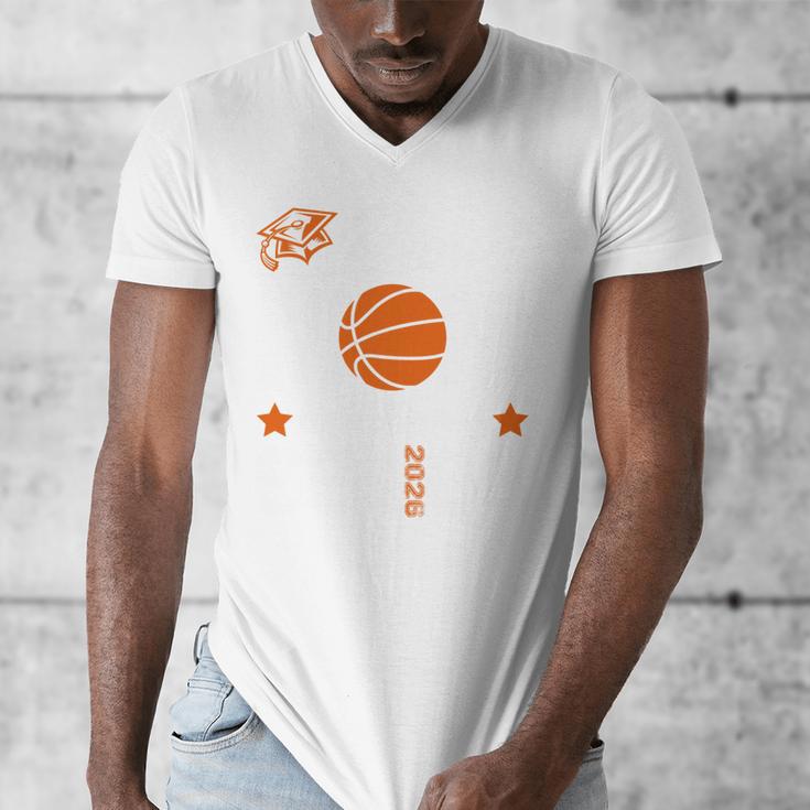 Proud Mom Of a Basketball Senior Class Of 2026 Graduation Men's V-Neck T-Shirt