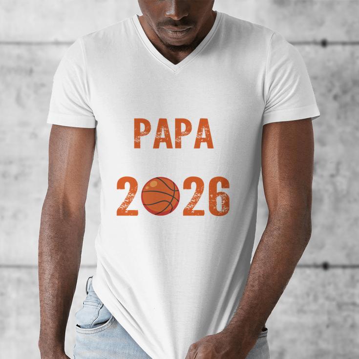 Proud PAPA Of 2026 Senior Basketball Student Graduation Men's V-Neck T-Shirt