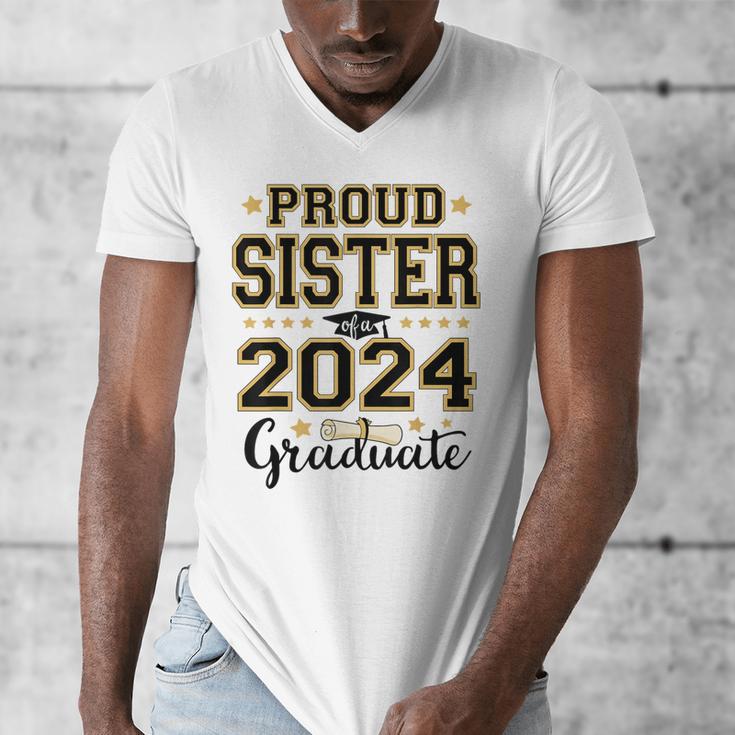 Proud Sister Of A 2024 Graduate Senior Graduation Men's V-Neck T-Shirt