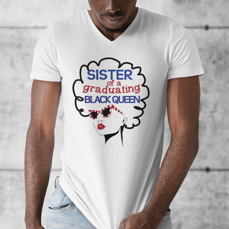 Proud Sister Queen Graduation Shirt African American Men's V-Neck T-Shirt