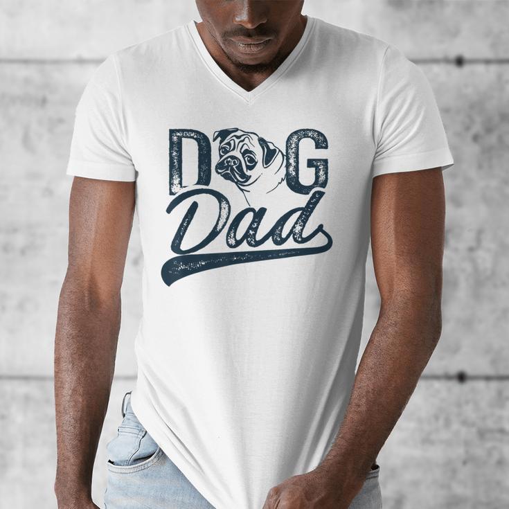 Pug Dog Dad Men Men's V-Neck T-Shirt