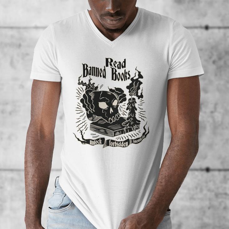 Read Banned Books Unlock Forbidden Knowledge Men's V-Neck T-Shirt Read Banned Books Unlock Forbidden Knowledge Men's V-Neck T-Shirt