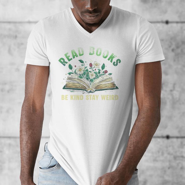Read Books Be Kind Book Reader Book Nerd Book Reading Lover Premium Tri-Blend Men's V-Neck T-Shirt