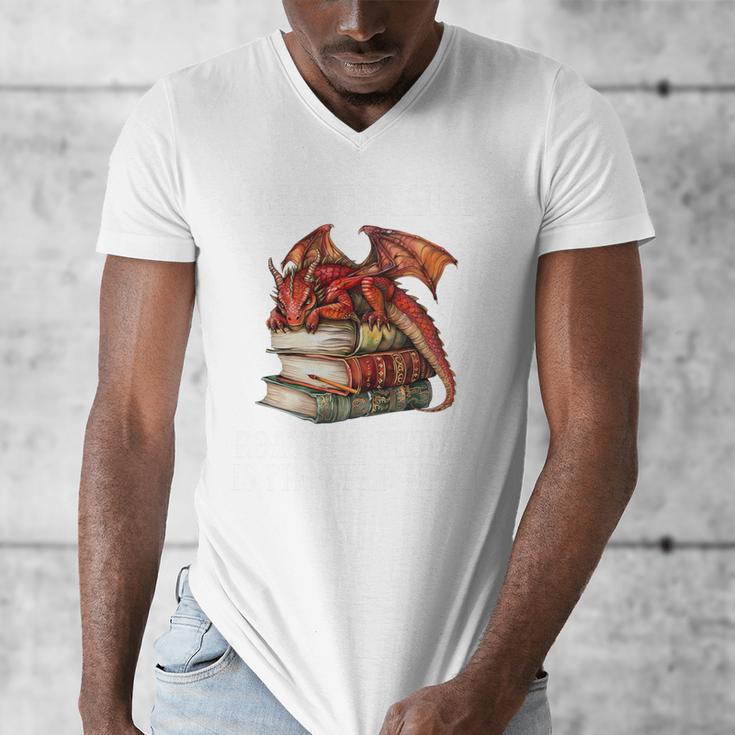 I Read Because Roasting People Is Frowned Upon Dragon Book Premium Tri-Blend Men's V-Neck T-Shirt