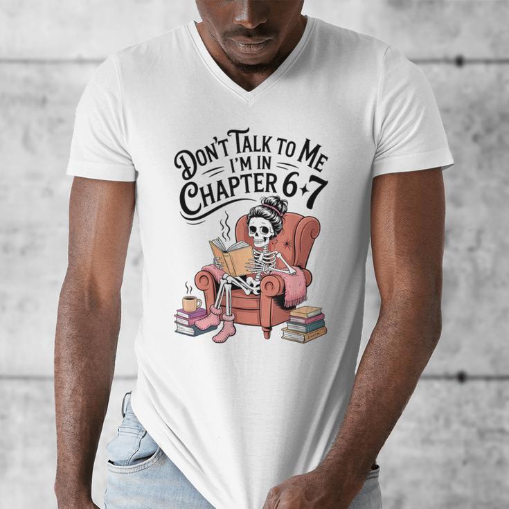 Reading 67 Six Seven Meme English Teacher Book Lover Men's V-Neck T-Shirt Reading 67 Six Seven Meme English Teacher Book Lover Men's V-Neck T-Shirt