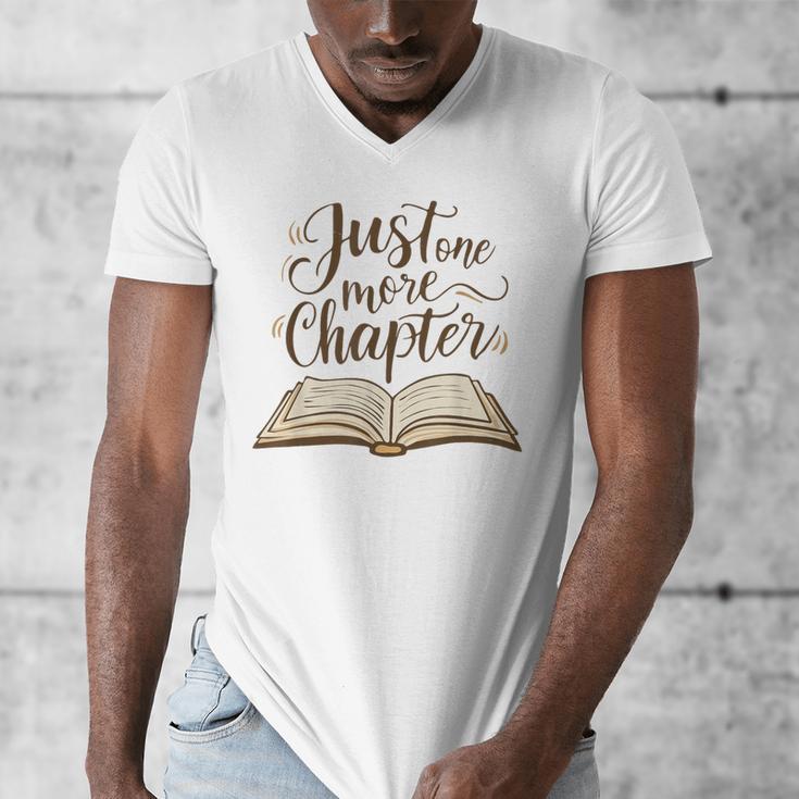 Reading Book Lover Club Librarian Just One More Chapter Men's V-Neck T-Shirt