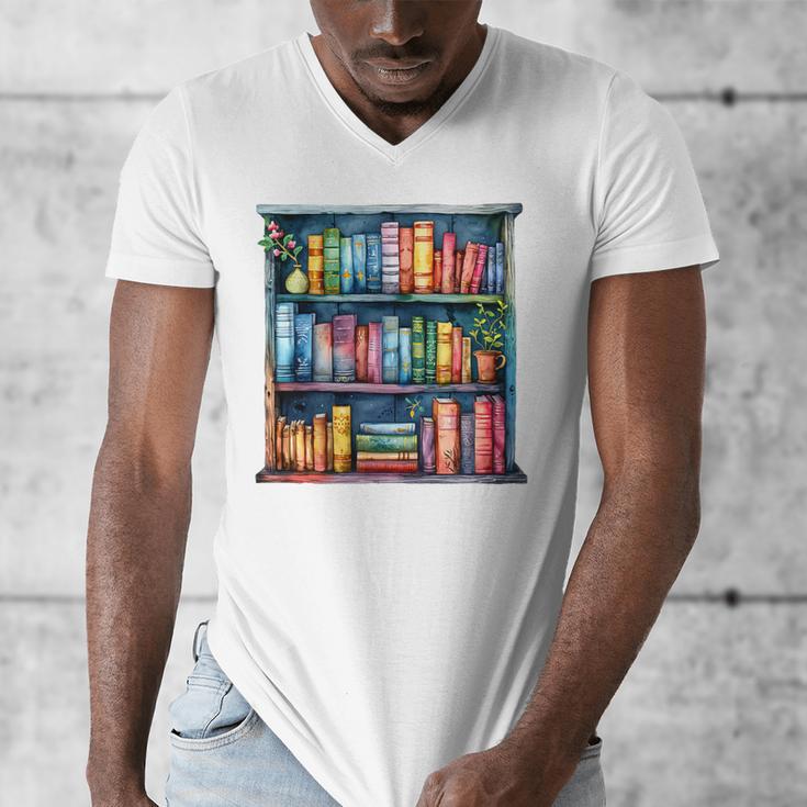 Reading And Bookcase Magic Book Premium Men's V-Neck T-Shirt