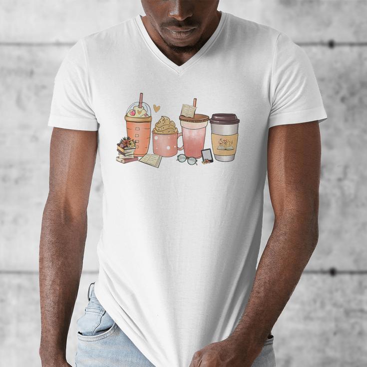 Reading Tea Coffee And Books Men's V-Neck T-Shirt