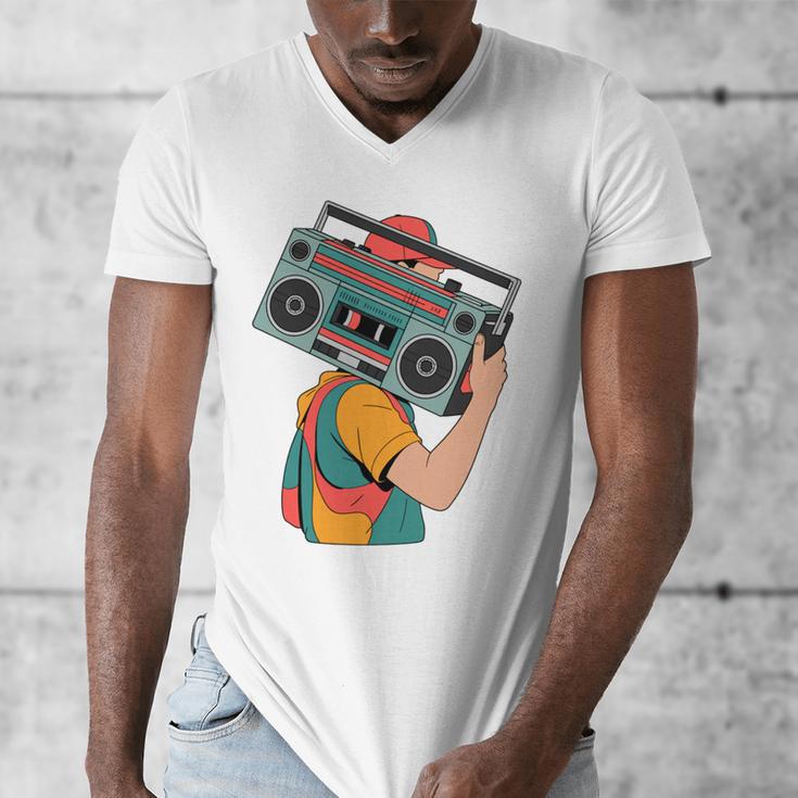 Retro 90s Boombox Nostalgia Party For Music Lovers Men Women Men's V-Neck T-Shirt