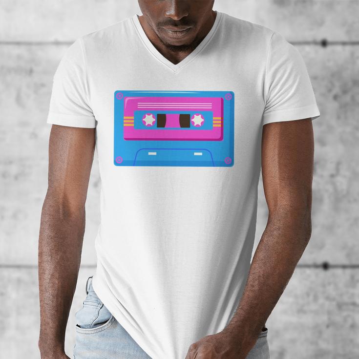 Retro Cassette Tape Tee 90s Nostalgia Aesthetic Men's V-Neck T-Shirt Retro Cassette Tape Tee 90s Nostalgia Aesthetic Men's V-Neck T-Shirt