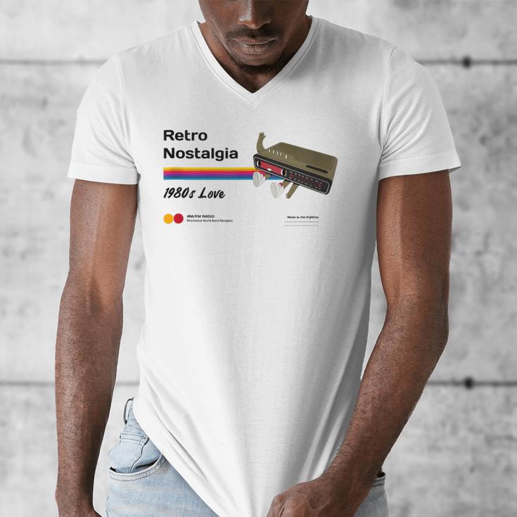 Retro Nostalgia 1980s Love Graphic Men's V-Neck T-Shirt Retro Nostalgia 1980s Love Graphic Men's V-Neck T-Shirt