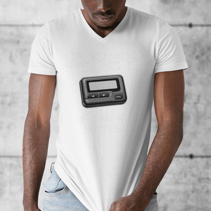 Retro Pager 90s Nostalgia Premium Tri-Blend Men's V-Neck T-Shirt Retro Pager 90s Nostalgia Premium Tri-Blend Men's V-Neck T-Shirt