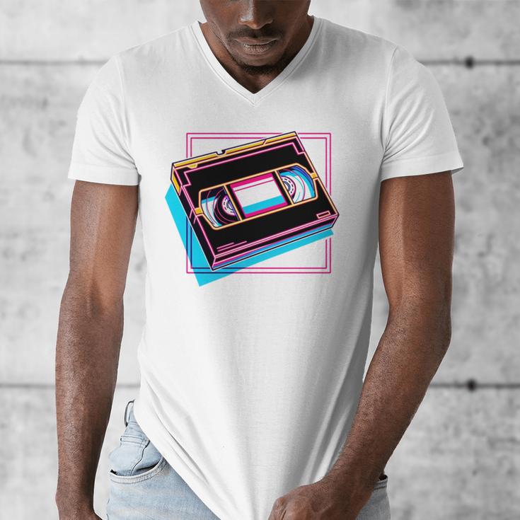 Retro VHS Vaporwave Video Cassette Nostalgia Geek Chic Men's V-Neck T-Shirt Retro VHS Vaporwave Video Cassette Nostalgia Geek Chic Men's V-Neck T-Shirt