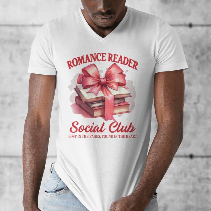 Romance Book Reading Bookish Romance Reader Social Club Men's V-Neck T-Shirt Romance Book Reading Bookish Romance Reader Social Club Men's V-Neck T-Shirt