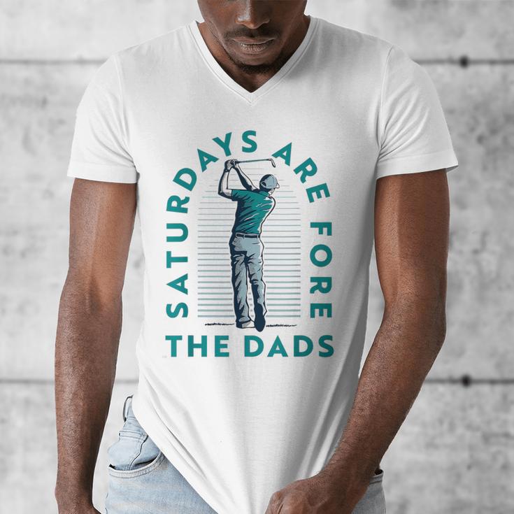 Saturdays For Dads Golfer Father's Day Men's V-Neck T-Shirt