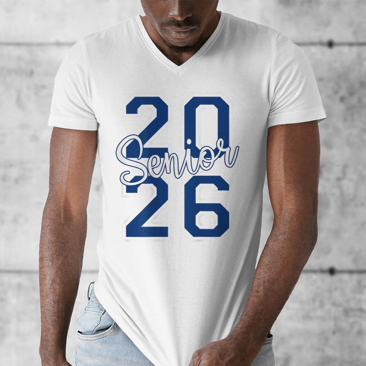 Senior 2026 Graduation Varsity Navy Blue On The Back Men's V-Neck T-Shirt