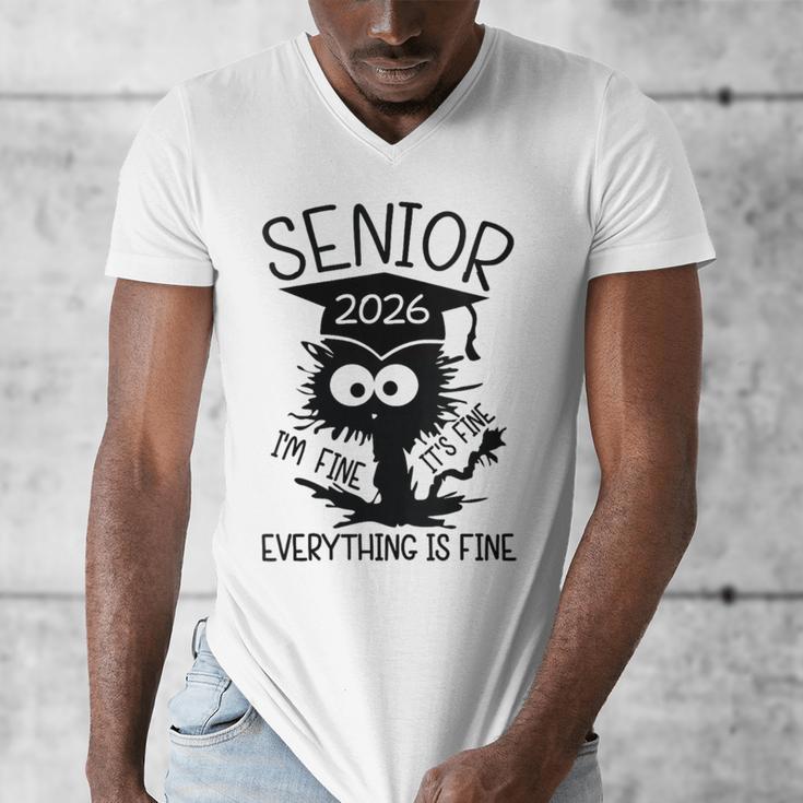 Senior 2026 High School College Graduation Year Class Of 26 Men's V-Neck T-Shirt
