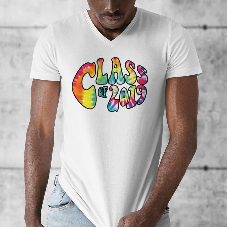 Senior Class Of 2019 Boho Tie Dye Graduation Men's V-Neck T-Shirt