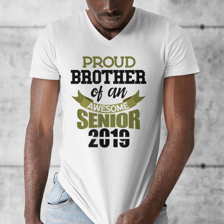 Senior Class Of 2019 Tshirt Graduation Awesome Brother Men's V-Neck T-Shirt