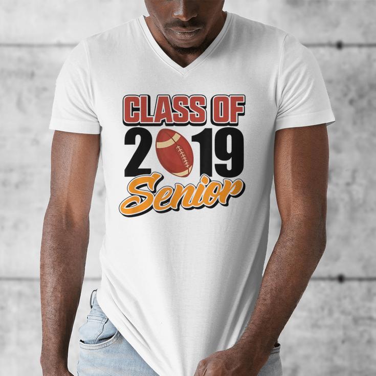 Senior Class Of 2019 Tshirt Graduation Students Football Men's V-Neck T-Shirt