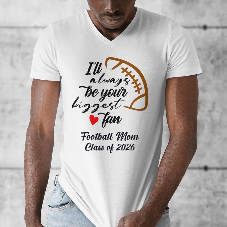 Senior Football Mom Class Of 2026 Graduation Graduate Men's V-Neck T-Shirt