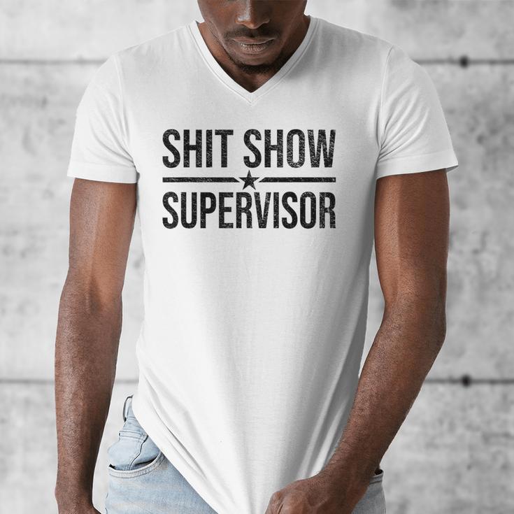 Shit-Show Supervisor TEES For Bosses Moms DADS Manager Men's V-Neck T-Shirt