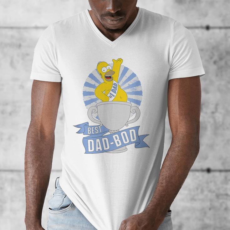 The Simpsons Father's Day Homer Best Dad BOD Men's V-Neck T-Shirt