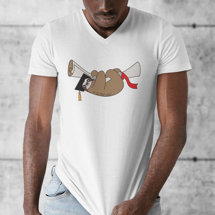Sloth Graduation Shirt I Did It Diploma Grad Men's V-Neck T-Shirt