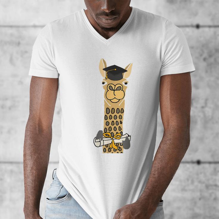 SmileteesGrad Llama Graduation T-Shirt Men's V-Neck T-Shirt