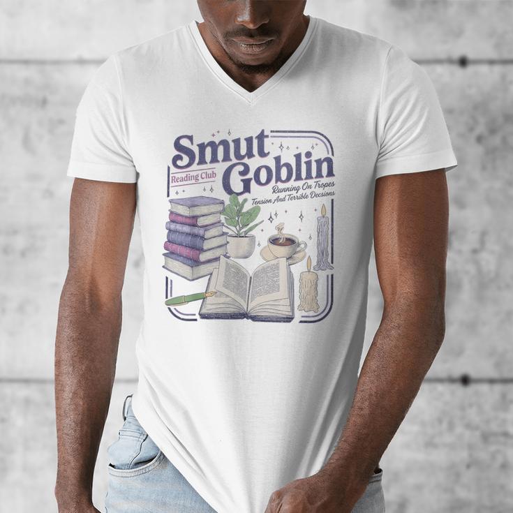 Smut Goblin Reading Club Book Lover Dark Academia Men's V-Neck T-Shirt