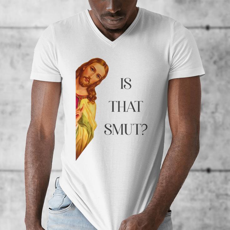 Is That Smut Jesus Book Spicy Smutty Books Men's V-Neck T-Shirt