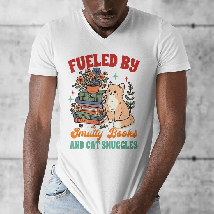 Smut Reader Cat Lover Fueled By Smutty Books & Cat Snuggles For Men Women Men's V-Neck T-Shirt Smut Reader Cat Lover Fueled By Smutty Books & Cat Snuggles For Men Women Men's V-Neck T-Shirt