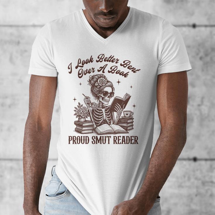 Smut Reader Spicy Romance Look Better Bent That Over A Book Men's V-Neck T-Shirt Smut Reader Spicy Romance Look Better Bent That Over A Book Men's V-Neck T-Shirt