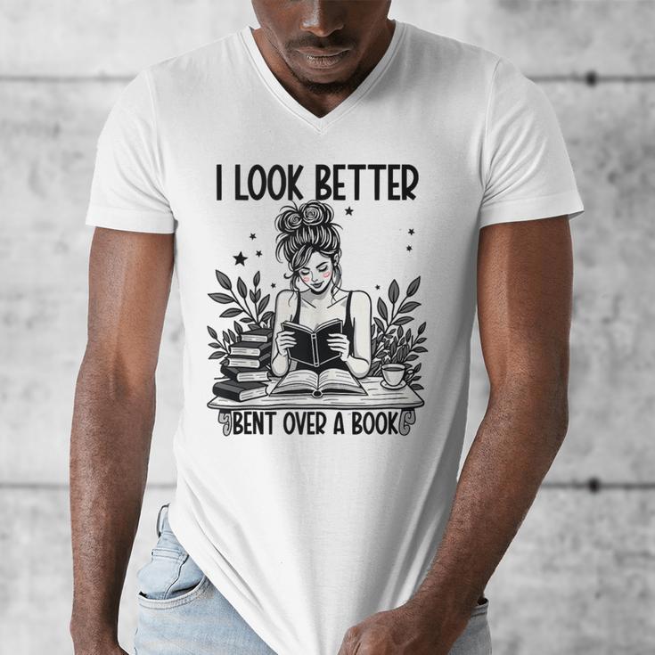 Smutty Spicy Book Smut Reader I Look Better Bent Over A Book Men's V-Neck T-Shirt Smutty Spicy Book Smut Reader I Look Better Bent Over A Book Men's V-Neck T-Shirt