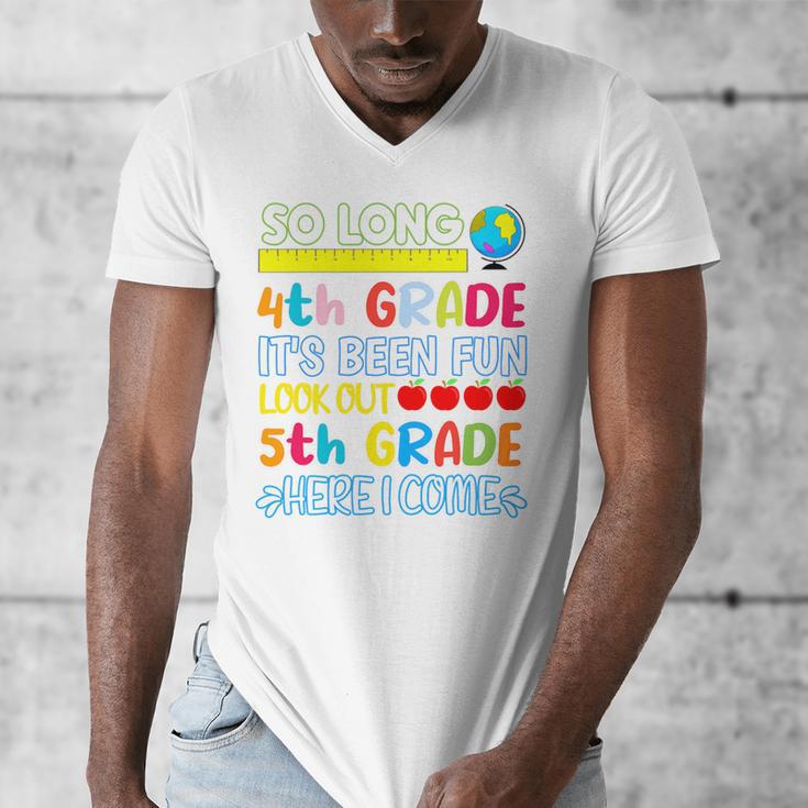 So Long 4th Grade Here I Come Graduation 5th Grade Kids Tee Premium Men's V-Neck T-Shirt