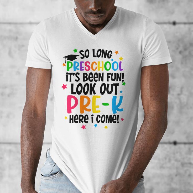 So Long Preschool Pre-K Here I Come Graduation Men's V-Neck T-Shirt