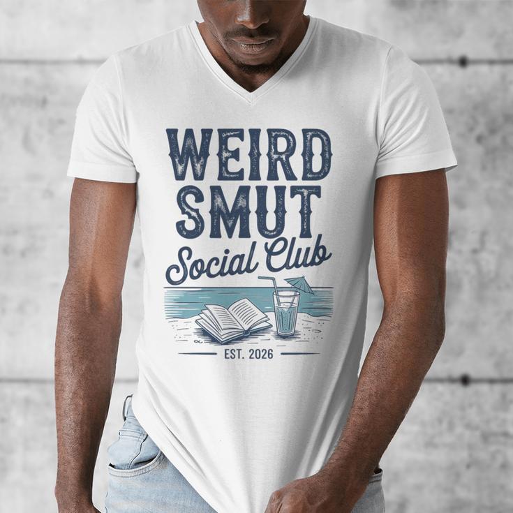 Spicy Romance Book Reader Fan Weird Smut Social Club Premium Tri-Blend Men's V-Neck T-Shirt