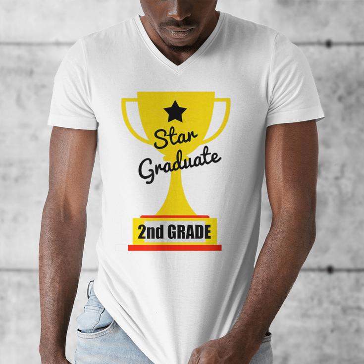 Star Graduate Second Grade Graduation Trophy Cup Men's V-Neck T-Shirt